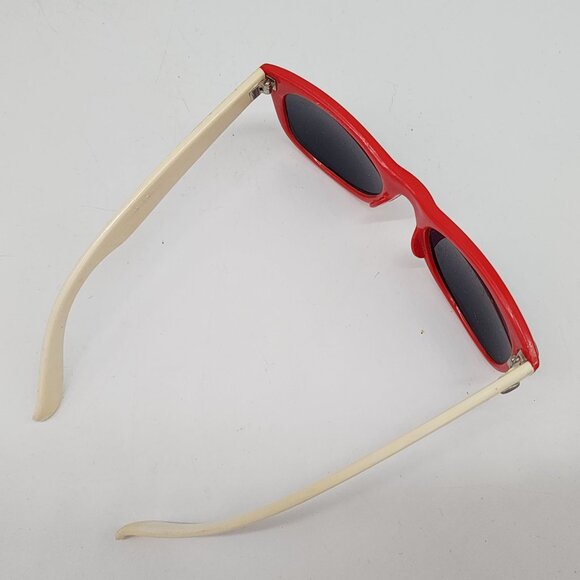 Coca-Cola Red Retro Style Sunglasses With Ivory Arms & Dark Lenses - Picture 7 of 8